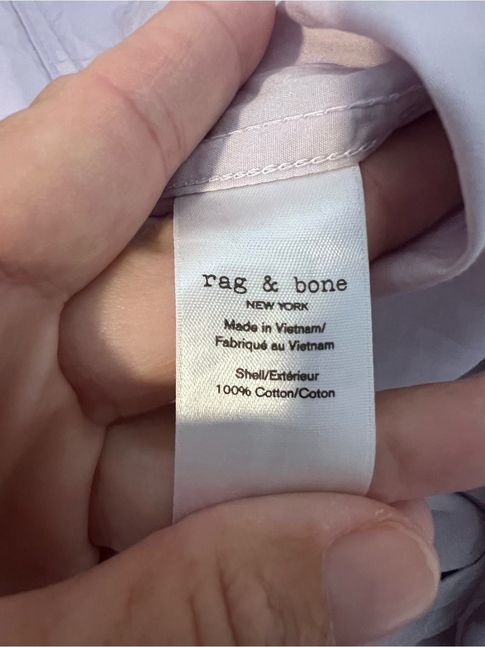 Rag & Bone Womens Lavender Diana Poplin Cotton Logo Button-Up Shirt Size S Cuffs - Picture 7 of 13